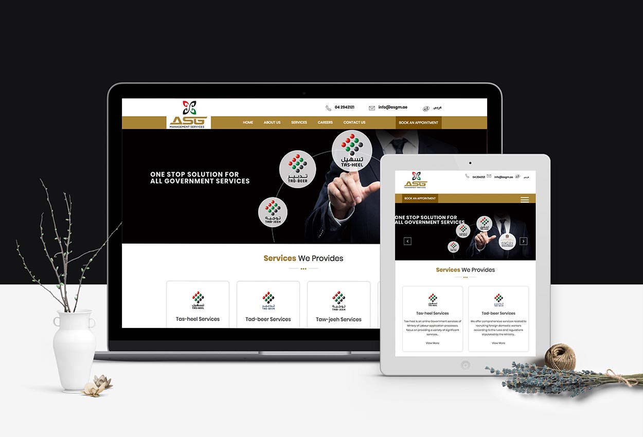 Management service company web Design in Dubai