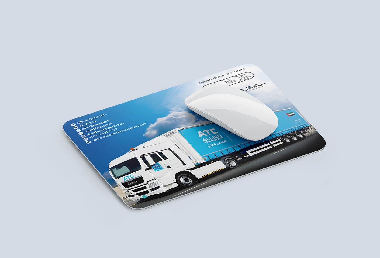 transport company branding in Dubai