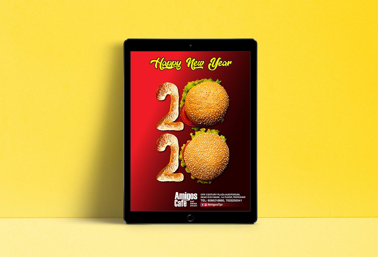 Amigos cafe Social media design in Dubai