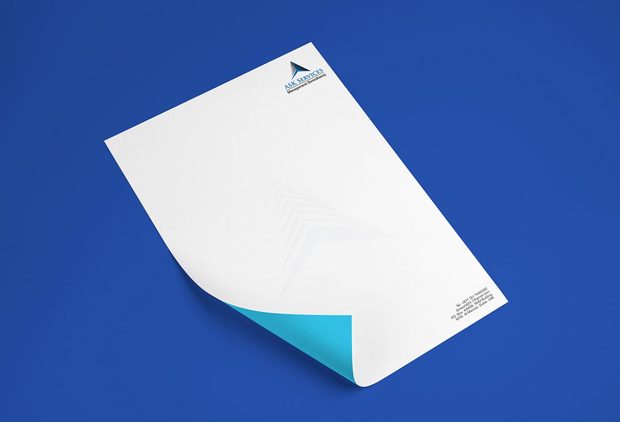 letterhead Design of Ask Management Consultancy