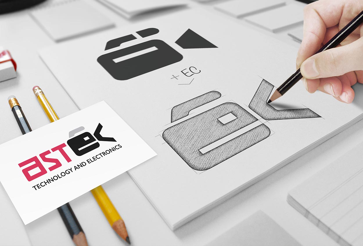 Electronics company logo Design for astec
