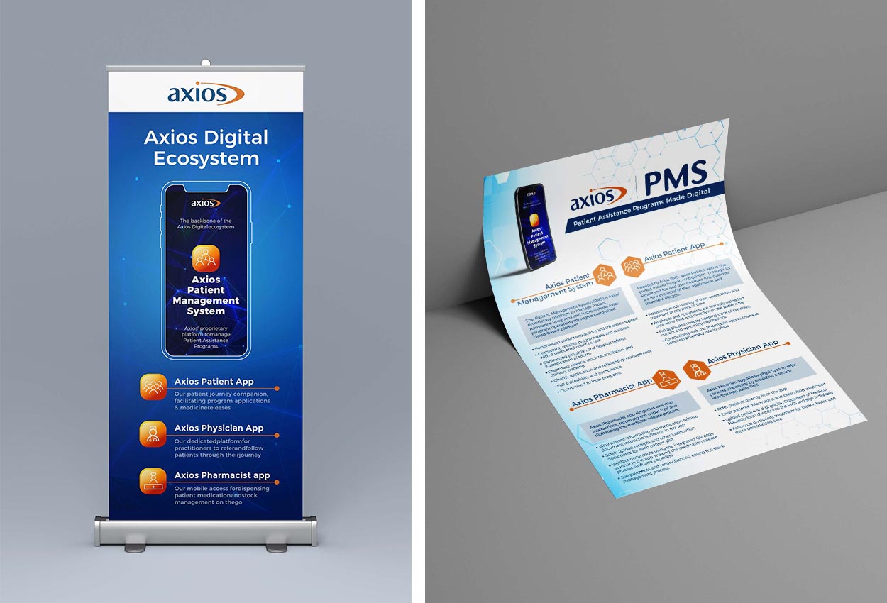 healthcare brochure design Dubai for Axios International