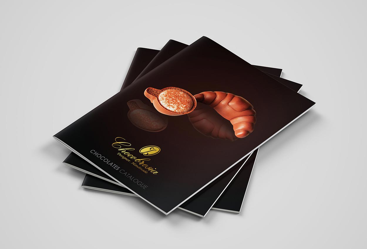 design of Chocolate catalogue for Chocobrosia in Dubai
