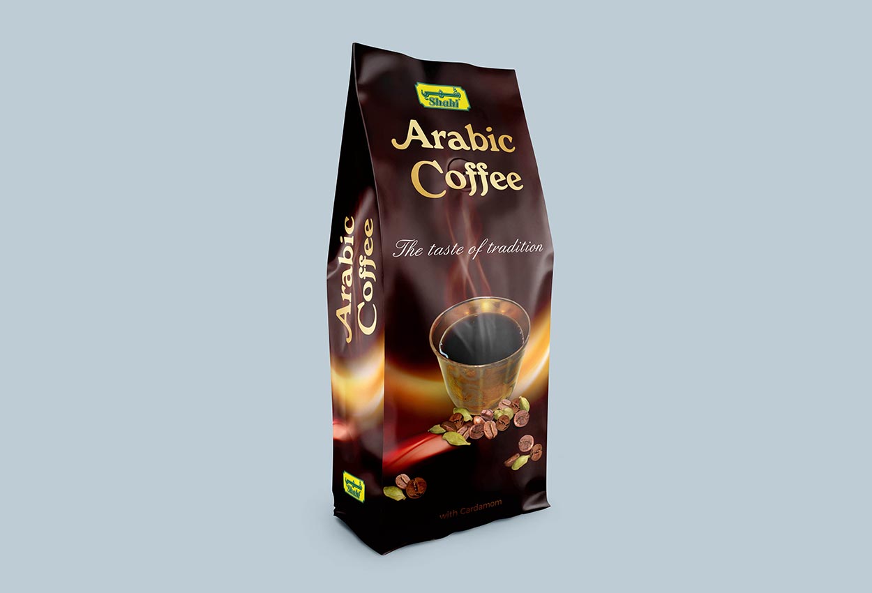 Coffee package Design in Dubai for Shahi foods