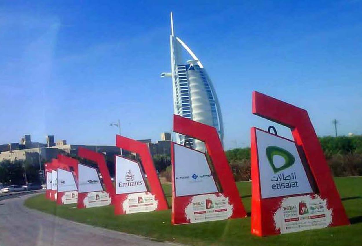 Event out door light box branding in Dubai