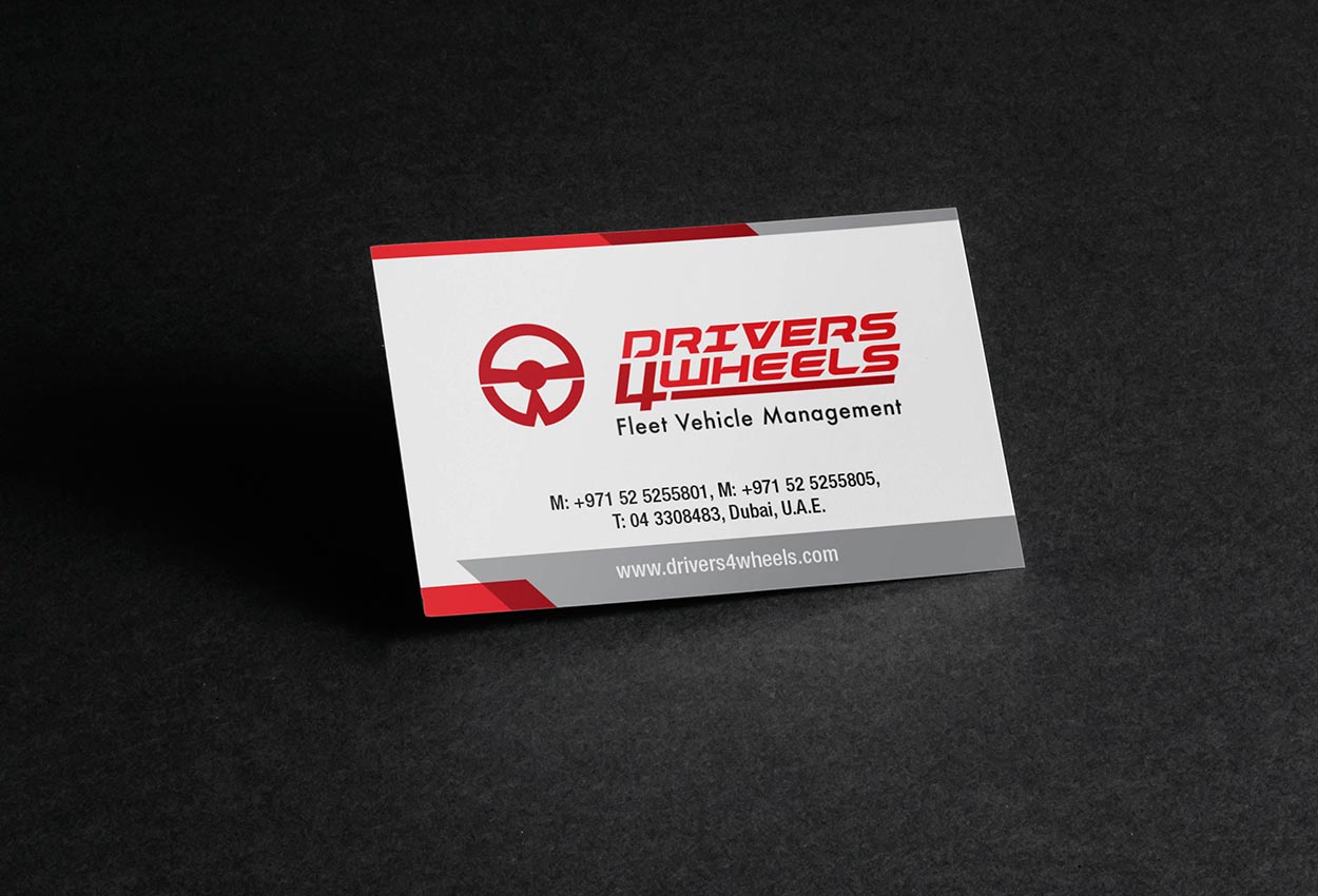 Business card for Drivers 4 wheels Vehicle Management