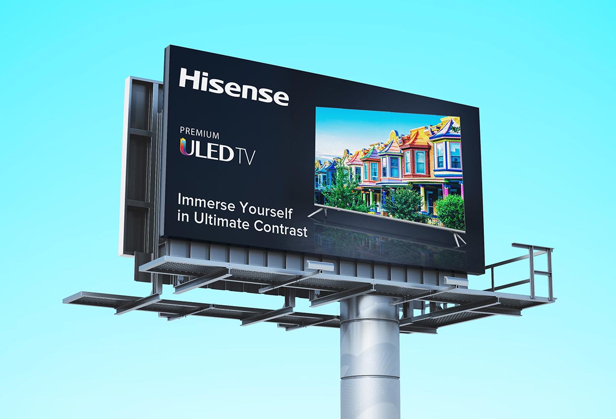 Hoarding design of Television for Hisense in Dubai