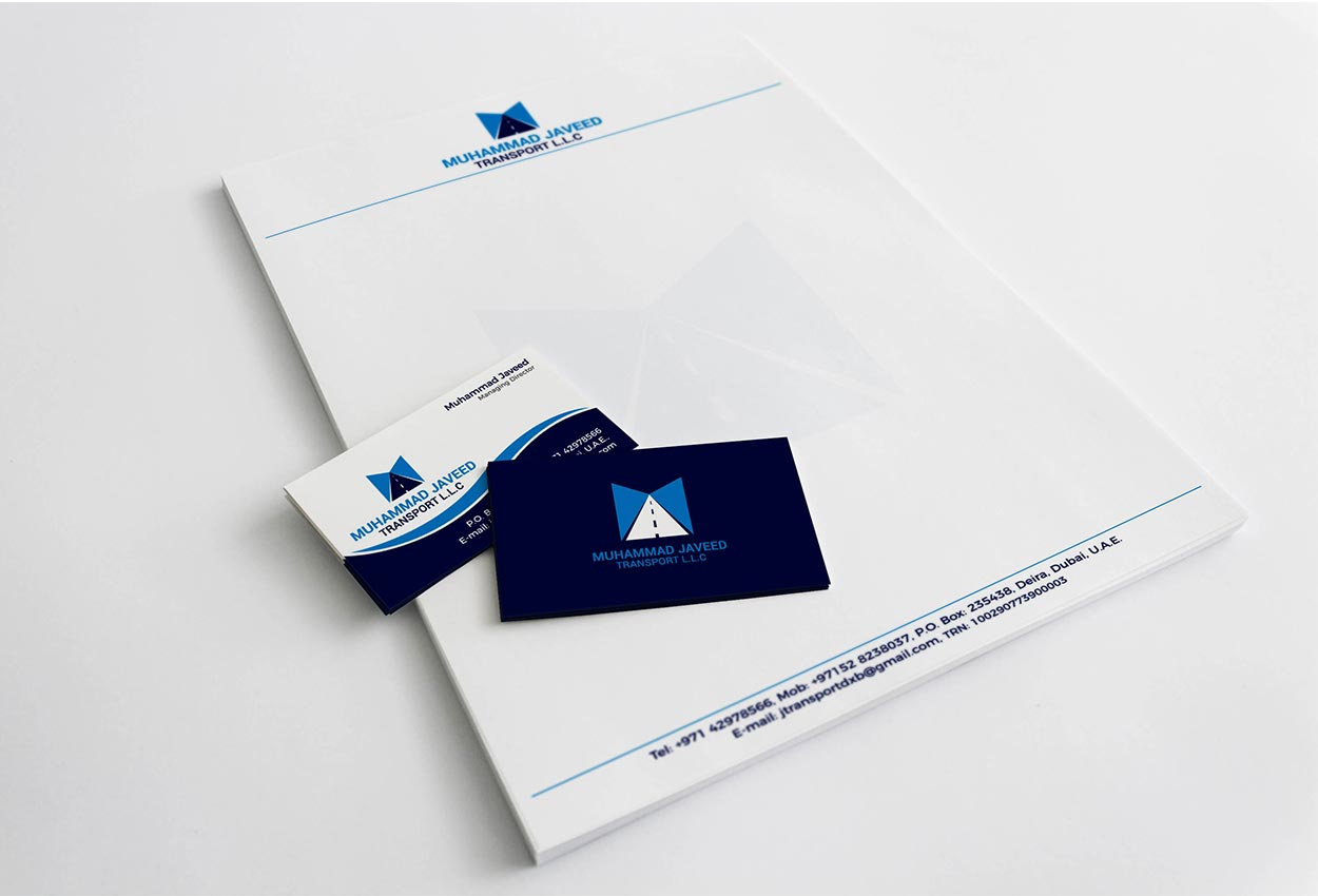 Transport Company Brand identity for MJT Dubai