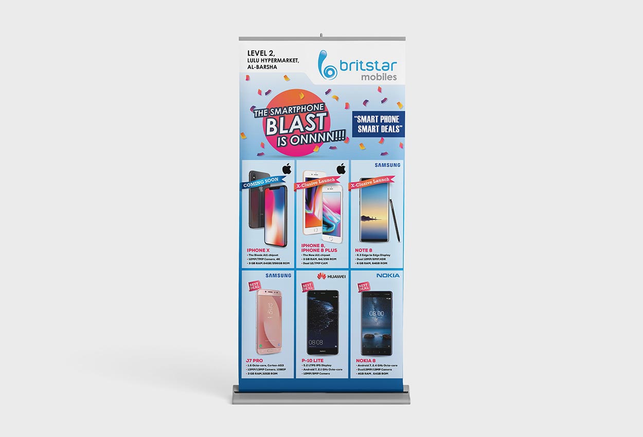/Mobile promotion Rollup design in Dubai