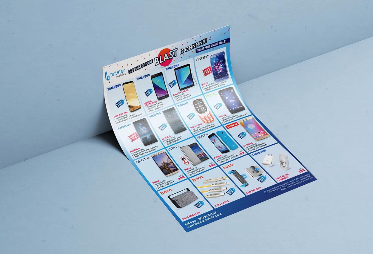 offer flyer design of Mobile shop in Dubai