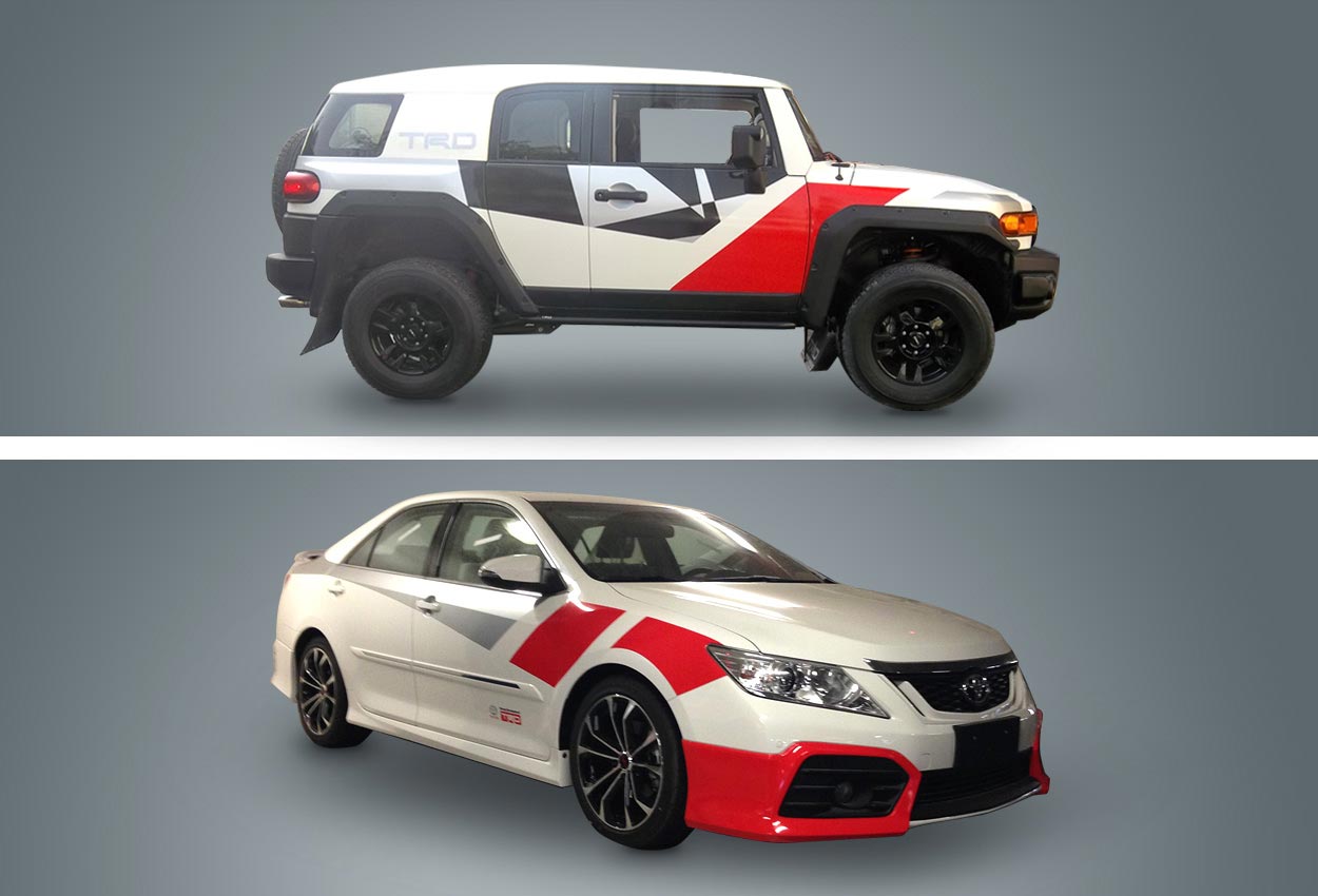 TRD Vehicle branding in Dubai for Toyota