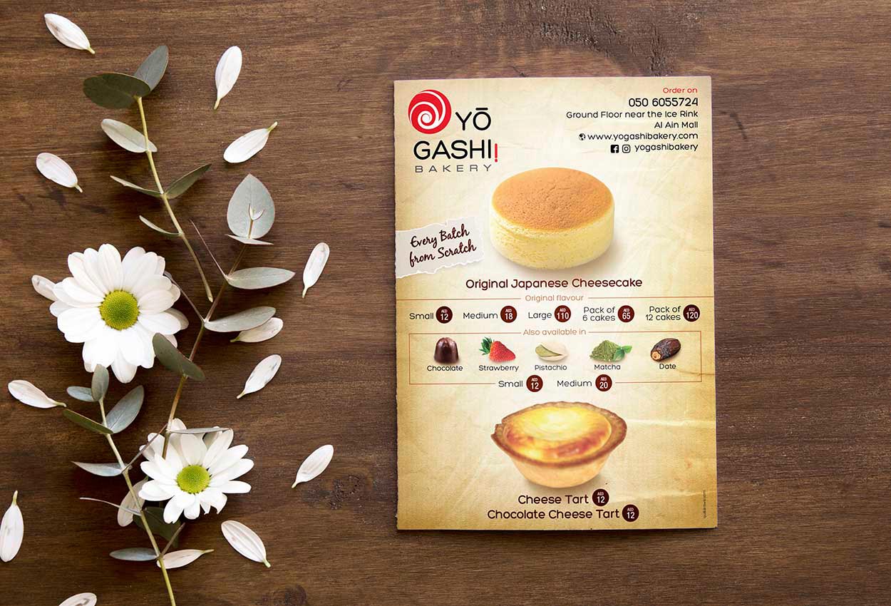 Bakery Menu Design in Dubai